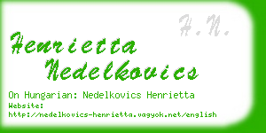 henrietta nedelkovics business card